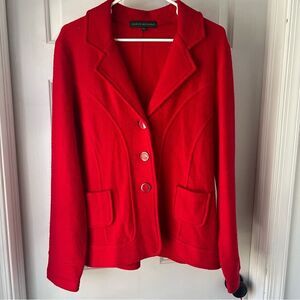 Harve Bernard Women’s Red Wool Blend Blazer sz XL